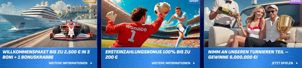 Wonaco Willkommensboni