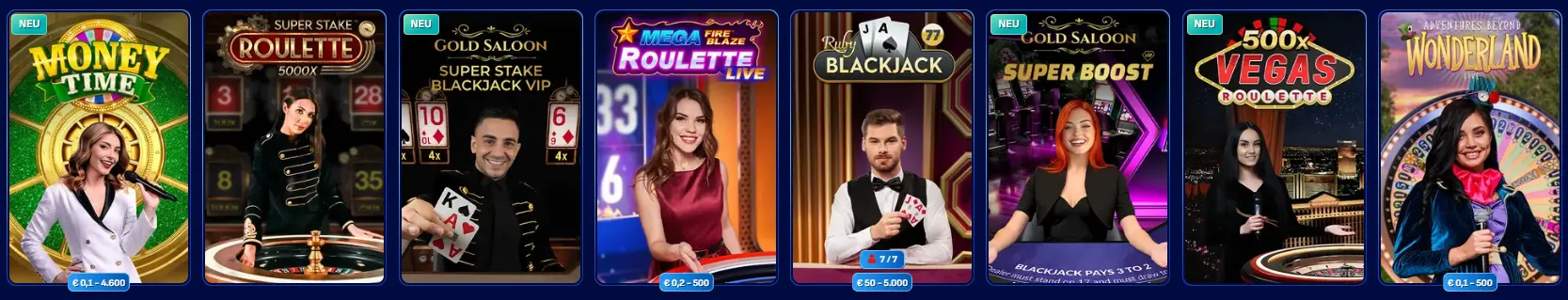 Wonaco Live-Spiele
